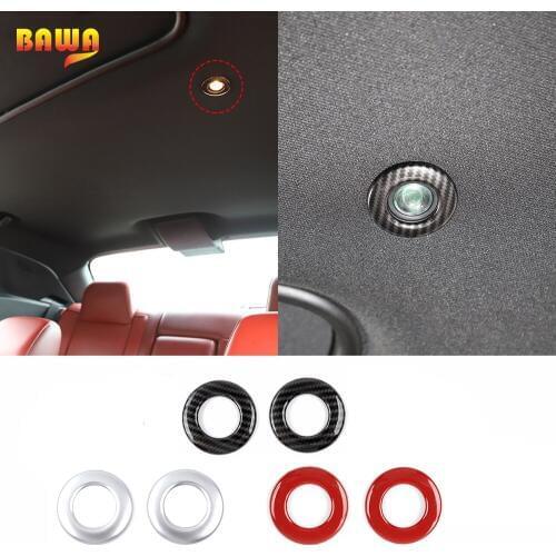 BAWA Interior Mouldings for Dodge Challenger Car Roof Reading Light Lamp Decoration Ring Cover for Dodge Challenger 2014