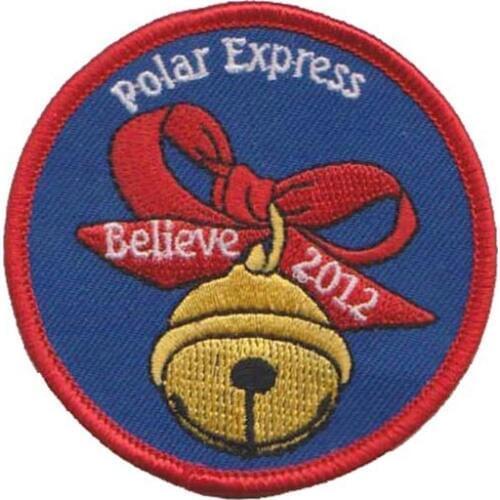 Embroidered Small Bell Patches Made by Twill with Red Merrow Border and PVC Backing Cusom Design and MOQ50pcs free shipping