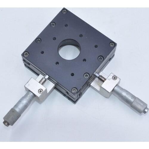 XY axis 90 * 90mm CHUO LD-921-C1 manual high precision displacement platform optical fine adjustment platform