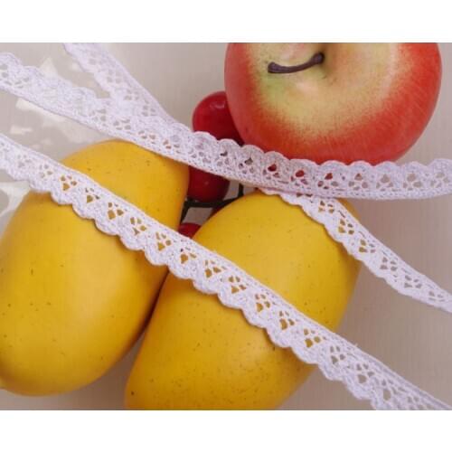 ZAKKA DIY handmade Accessories 100Y Width 1.5CM quality White cotton ribbon Lace Trim Embroidered Sewing tape