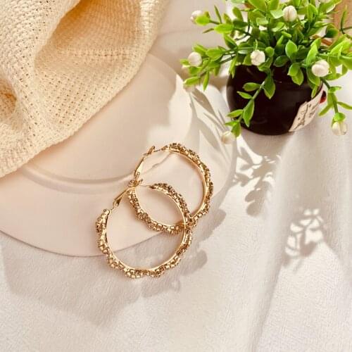 Fish Bone Starry Bling Rhinestone Heart Square Long Tassel Golden Silver Plated Dangle Earrings & Drop Earrings for Women