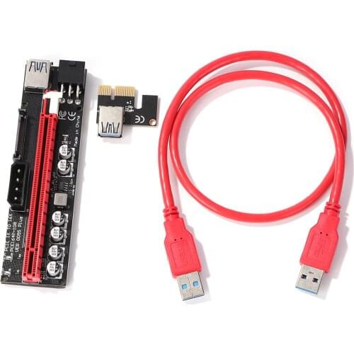 009S Plus 3A USB 3.0 Cable 4P 6P 15P Power Supply for Bitcoin Mining Graphics Video Card PCI Express Riser Card PCIE 1X to 16X E