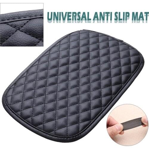1pc 35x20cm PU Leather Car Auto Armrest Mat Interior Auto Armrests Storage Box Mats Dust-proof Cushion Cover Armrest Protector