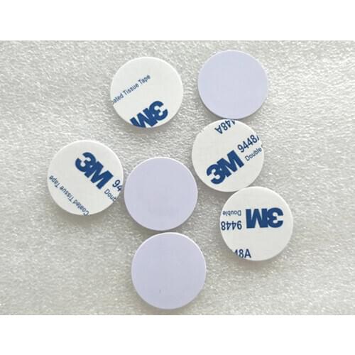 13.56MHz HF ISO15693 Icode2 coin tags I code2 stickers with 3m glue 100pcs/Lot