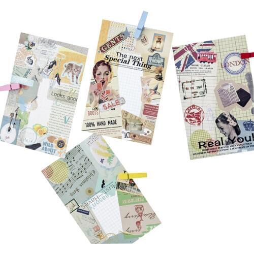 30pcs/pack Kawaii Collage time Postcard Retro Greeting Card Wish Card Supply For School Office Gifts for kids