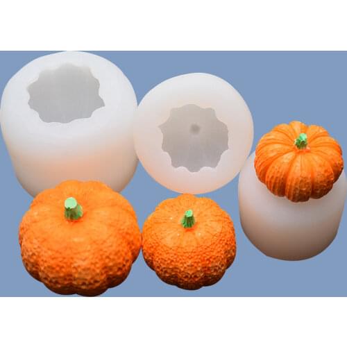 3D Pumpkin Candle Mould Halloween Candle Mould Aromatherapy Gypsum Mold DIY Handmade Soap Mold Soap Mold Resin Mold Cake Mold