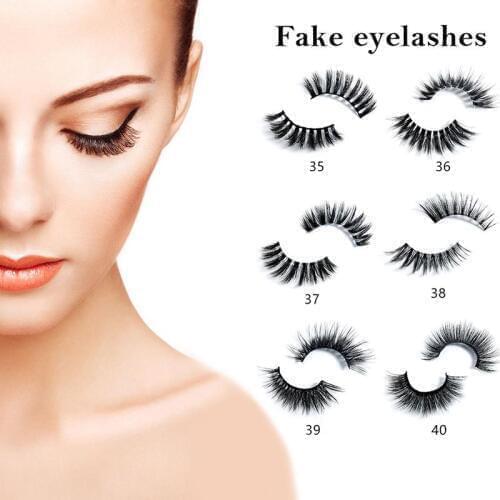 4 Pairs 100% Handmade False Eye Lashes Natural Thick False Eyelashes Extension Sexy Soft Eye Lashes Mink False Eyelashes