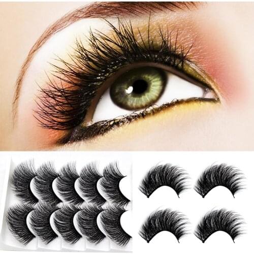5 Pairs 3D Eyelashes Wispy Beauty Natural False Long Thick False Eyelashes Makeup For Women Eye Make Up Supply