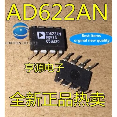 5PCS AD622ANZ AD622AN AD622 operational amplifier chip DIP-8 in stock 100% new and original