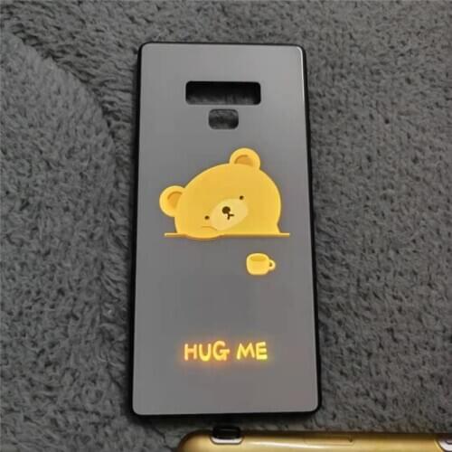 Customized Pattern Call LED Flash Phone Cover For Samsung Galaxy Note 8 Note 9 Note 10 Pro Plus Note 20 Ultra A71 4g Glass Funda