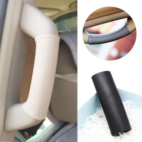 For Toyota Prado 2003 2004 2005 2006 2007 2008 2009 Genuine Leather Interior Ceiling Safety Handle Cover Hand Sewing Trim