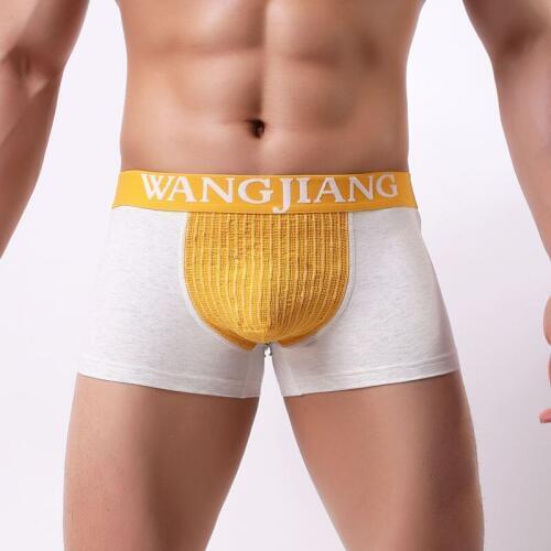 Breathable Boxer Shorts for Man Fashion 2018 Bulge Pouch Boxer Trunks Underwear Underpants Cotton Patchwork Shorts Pants New Hot
