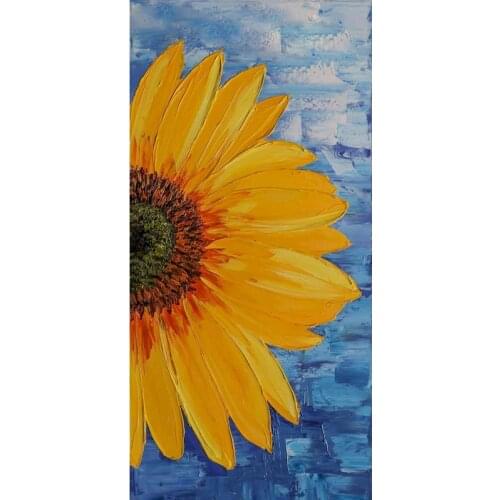 GATYZTORY 60x75cm Frame Sunflower Painting By Numbers For Adults HandPainted Picture By Number Home Decoration Unique Gift