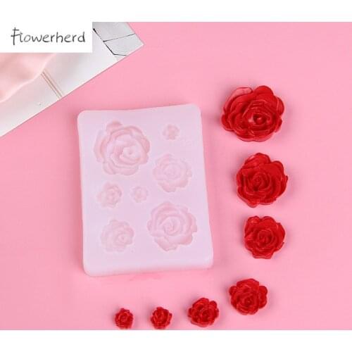 Simulation 3d Rose Chocolate Mold Fondant Cake Silicone Mold Baking Tools Handmade Soap Mold Cake Decorating Tools Candy Mold