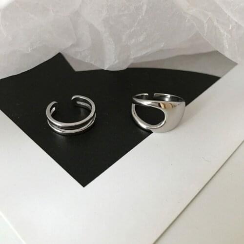 Miuoxion Retro Hollow Double Open Ring Fashion Geometric Personality Jewelry For Women Feature Namour Charm Gift All Seasons