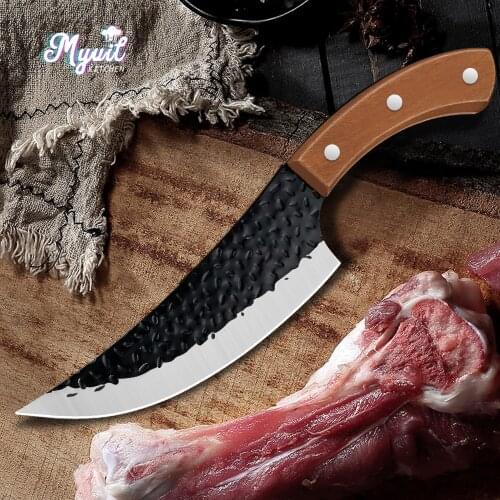 Kitchen Chef Knife Handmade Boning Meat Cleaver Stainless Steel Full-Tang Forged Fishing Butcher Outdoor Hunting Cooking Cutter