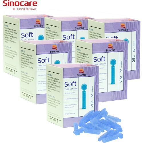 300pcs Sinocare Lancet Needles for Blood Glucose Testing Medical Blood Collecting Needles for Diabetes Tests