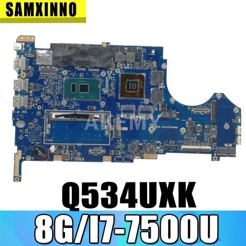 Mainboard For ASUS Q534UXK Q534UX UX560UX UX560UXK Q524UX Q524UXK Laptop motherboard 8G/I7-7500U GT940MX /V2G