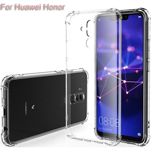 Soft Silicone Case For Huawei Honor 8X 9i 10 Play 7S Y5 Prime V10 Mate 20 Lite 2018 Nova 3 3i/P Smart Plus Airbag Thicken Case