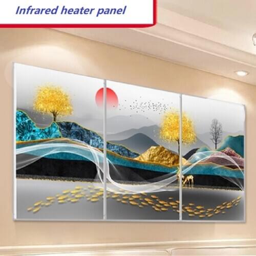 N500W,3PCS/set, Electric painting Graphene carbon crystal,Wall mounting Heater Household heaters electric infrared heating panel