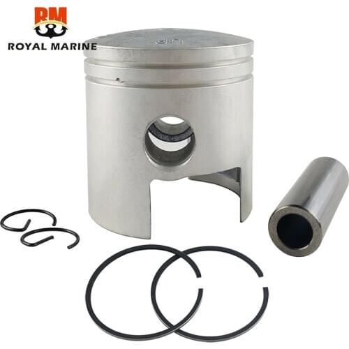 Piston and Piston Ring Set (Std) For Yamaha Outboard Piston Kit 20HP 25HP 6G0-11631-00 / 6G0-11631-00-95/664-11631-01 67mm