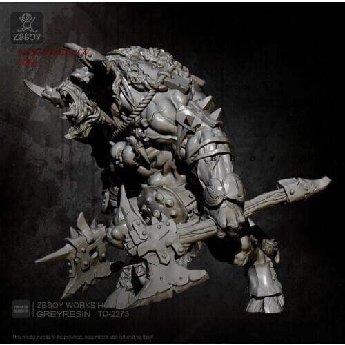 H55mm Resin Figure Kits Samurai Warrior with Double Axes Model Self-assembled TD-2273
