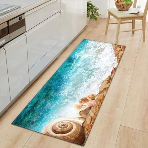 Anti-Slip Floor Rug Print Kitchen Mat Bedroom Living Room Carpet Entrance Doormat Hallway Balcony Bathroom Long Carpets Washable