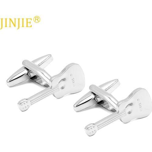 New 2020 Guitar Cufflinks Glossy Metal Cuff Nail Mens French Shirt Cuff Buttons cuff links designer brand jewelry