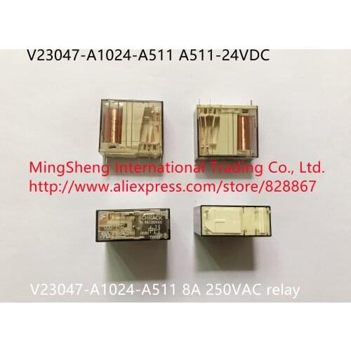 Original new 100% special V23047-A1024-A511 new A511-24VDC import 8A 250VAC relay A1024-A511