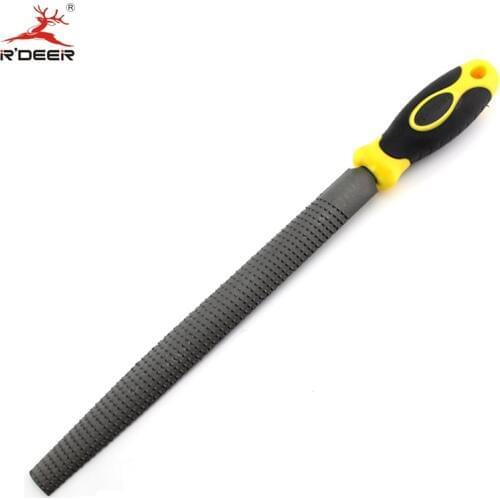 Semi- Round Wood Files 8''/200mm Pointed Head Coarse Tooth Double Lines For Woodworking Hand Tools