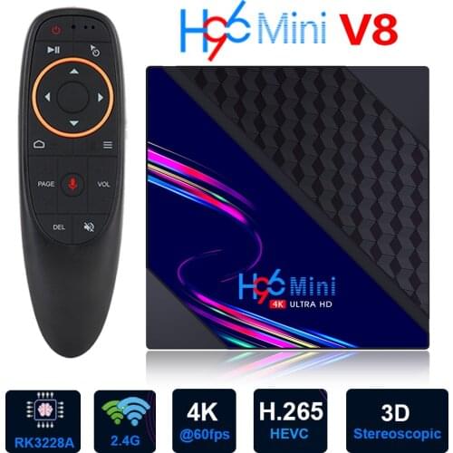 Android 10.0 Smart TV Box 1080P 4K 3D Media Player Set top Box 2.4G Wifi Android TV BOX H96 Mini V8 RK3328