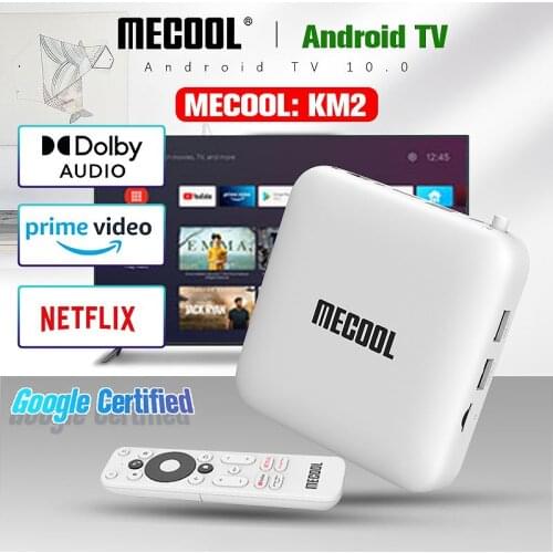 MECOOL KM2 Amlogic S905X2 Smart TV BOX Netflix 4K Android 10.0 2GB DDR4 8GB EMMC HDR 10 SPDIF Ethernet WiFi Widevine L1 TVBOX