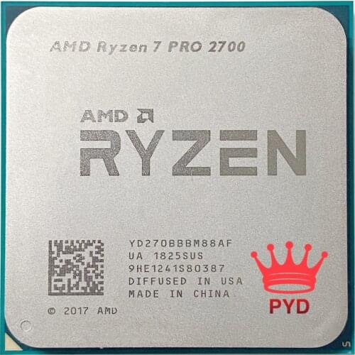 AMD Ryzen 7 PRO 2700 R7 2700 3.2 GHz Eight-Core Sixteen-Thread 16M 65W CPU Processor YD270BBBM88AF Socket AM4
