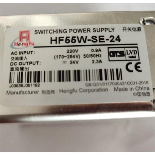 Produce HF55W-SE-24 DC24V 2.3A 55W singel Output Switching Power Supply AC input 200-240V 0.9A
