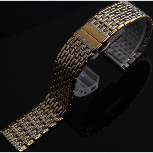 Watchband Stainless STEEL Polished Watches bracelet strap 18mm 20mm 22mm Gold And Silver Accessories For Quartz Watch men L2 L4