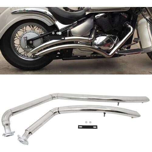 Slash Cut Full Exhaust System Pipe Muffler Silencer With Baffles For Suzuki Boulevard C50 C50T M109R VZR1800 C90T S40 M50 M90