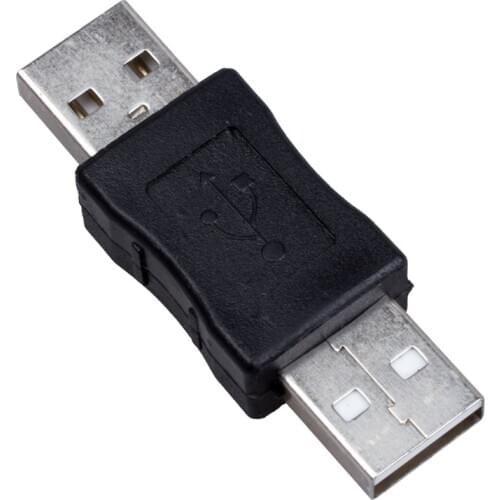 SODIAL(R) USB A Male to Male Connector Adapter Black