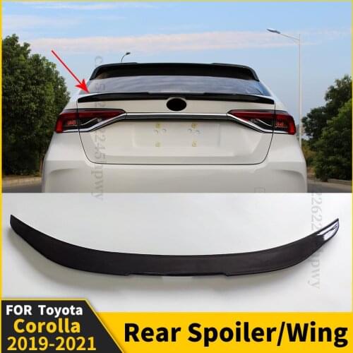 Carbon Fiber Splitter Diffuser Body Kit Roof Rear Spoiler Wing Trunk Spoiler Sport Boot Lip For Toyota Corolla 2019 2020 2021