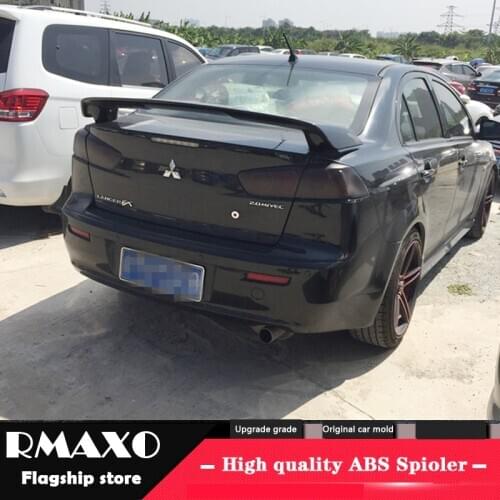 For Mitsubishi LANCER Spoiler 2009-2015 LANCER Spoiler High Quality ABS Material Car Rear Wing Primer Color Rear Spoiler