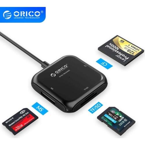 ORICO SD Card Reader Super Speed USB 3.0 Micro SD TF Memory Card Reader Max Support 256GB for Computer USB 3.0 Card Reader
