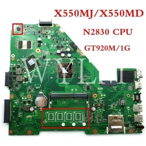 X550MJ N2830 CPU /GT920M/1G mainboard REV2.0 For ASUS X550MD X550MJ X552M Y582M Laptop motherboard 90NB0830-R00040 Tested
