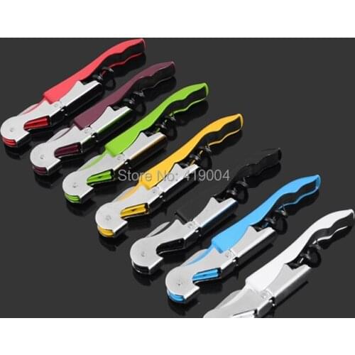 50pcs/lot Multifunction Hippocampus knife Wine Screw Corkscrew Opener Wine Champagne beer Bottle Opener can customize logo