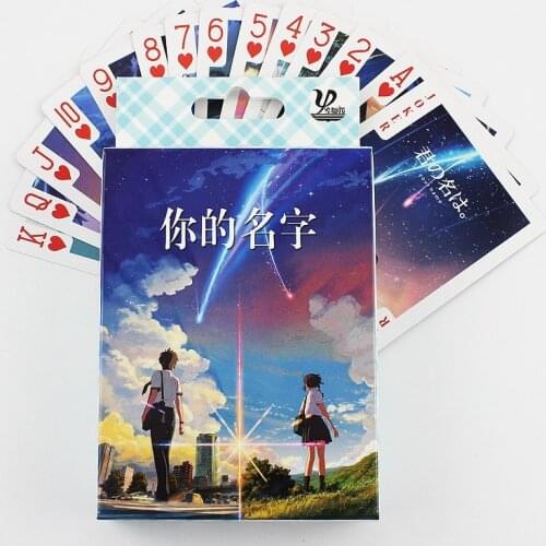 54 Sheets/Set Anime Your Name Poker Cards toy gift your name Collection Playing Cards toy