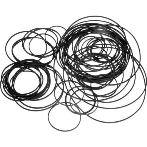 60pcs 40-130mm Mix Cassette Tape Belt Assorted Common Belt for Recorders CD-ROM Video Machines Walkman DVD Drive