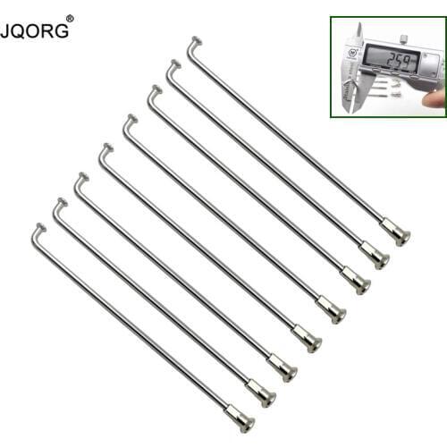 80 Pcs A Lot 12G 2.6 mm 304 Stainless Steel Material J-bend Equal Diameter Cylinder Body Electric Bicycle Wheel Spokes For Motor