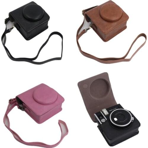 PU Leather Mini Instant Camera Case Protector Cover Bag With Shoulder Strap For Fujifilm Instax Mini 40 Camera Accessories