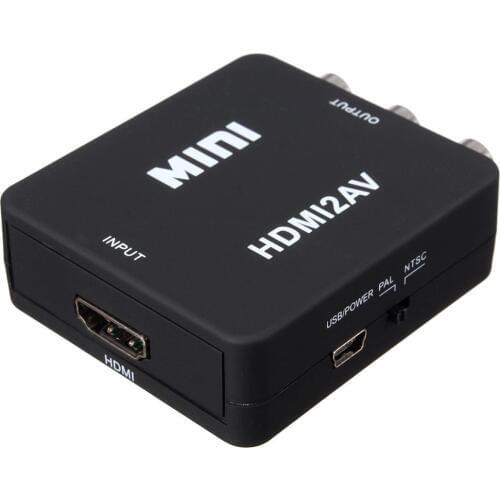 CNIM Hot Mini HDMI to RCA Composite Video Audio AV Adapter Converter Adapter 720P 1080P