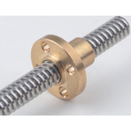 3d printer parts T4 lead screw length 100 150 200 250 300 350 mm lead 1mm SS trapezoidal screw with brass nylon nut