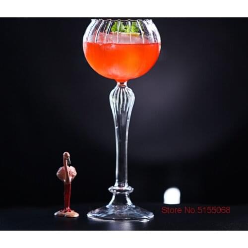 Retro Style Roman Column Smoked Cocktail Cocktail Glass For Bar Restaurant Flower Shape Mixing Wine Goblet Candlestick Decor Cup