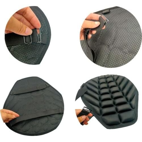 Inflatable Air Motorcycle Seat Cushion Pressure Relief 3D Saddles Breathable Shock Absorption Comfortable